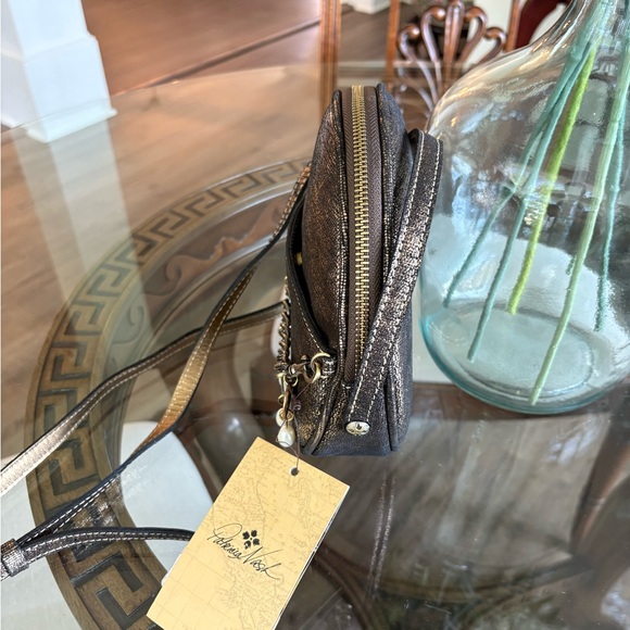 🤎🤎PATRICIA NASH SCAFATI METALLIC EXOTIC LIZARD LEATHER CROSSBODY BAG!🤎🤎 - Picture 5 of 8
